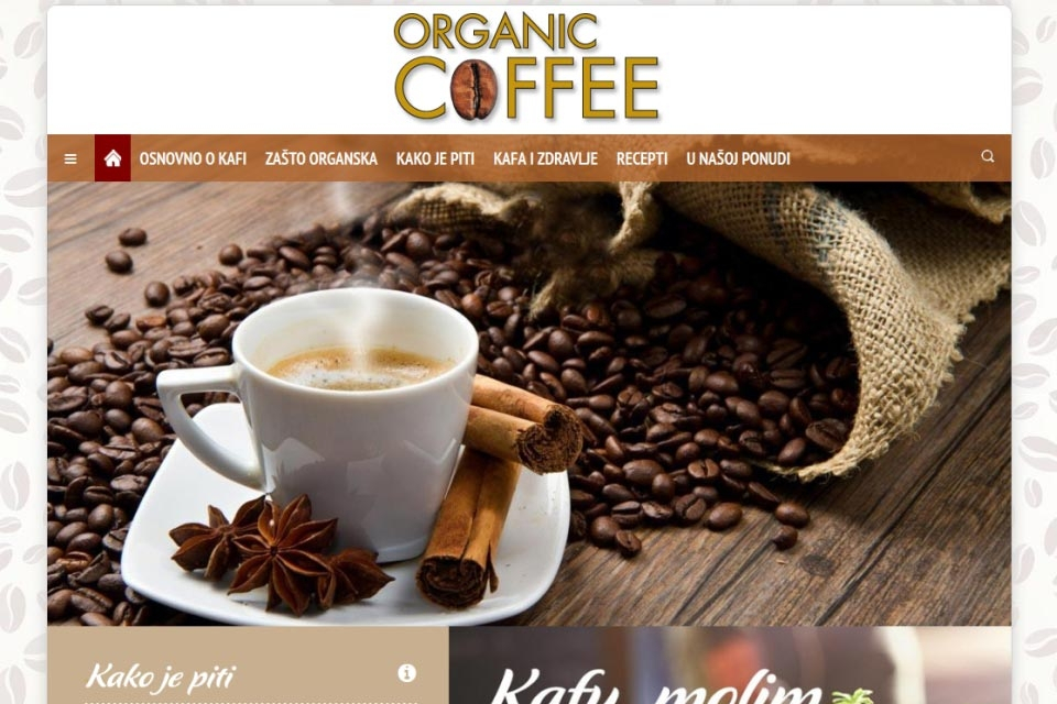 V1 Web Shop za Prodaju Zdrave hrane ORGANSKA KAFA