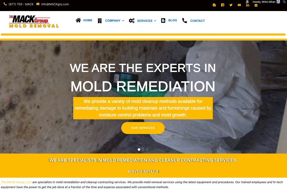 Biznis Portal za Građevinsku Firmu MACK MOLD